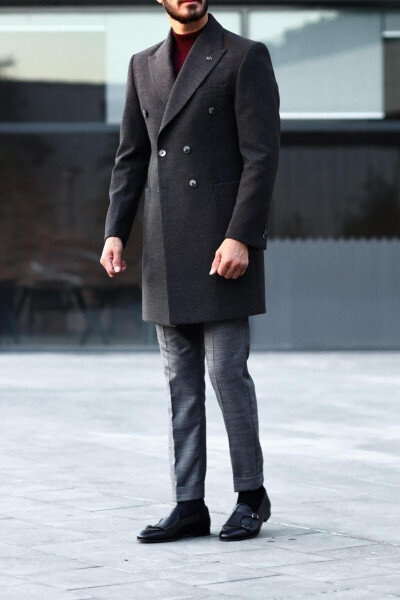 Men's winter wool coat - 2