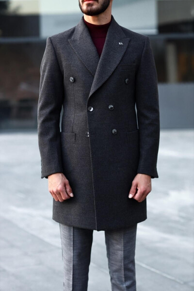 Men's winter wool coat - 3