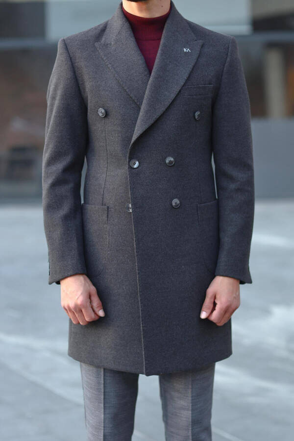 Men's winter wool coat - 4