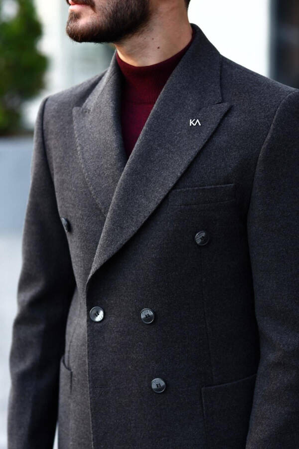 Men's winter wool coat - 5