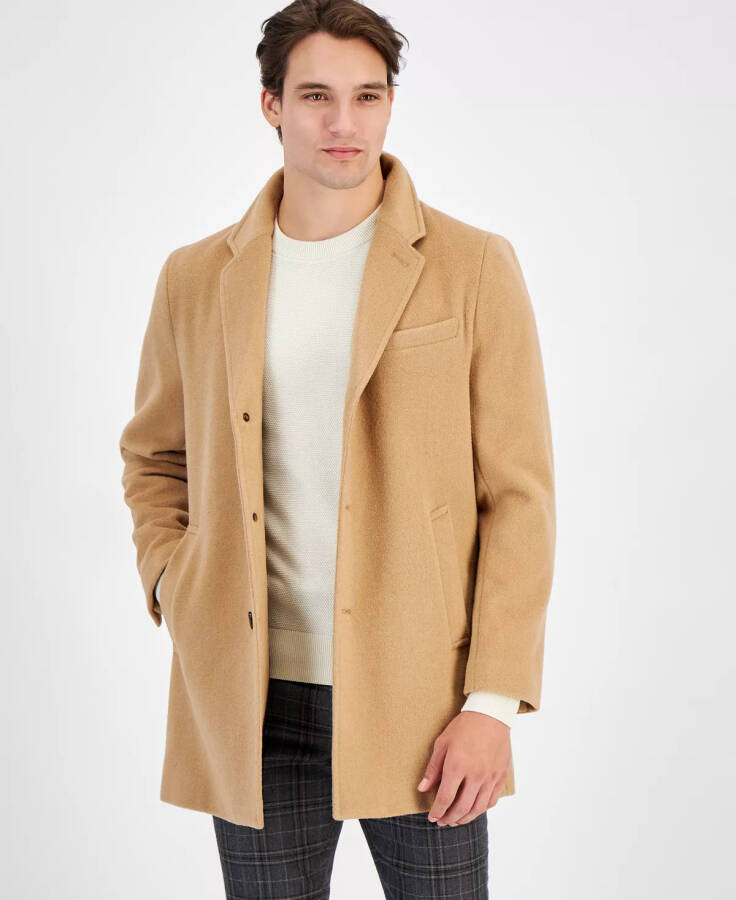 Men's Wool-Blend Car Coat Camel - 1