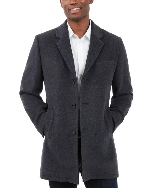 Men's Wool-Blend Car Coat Charcoal - 4