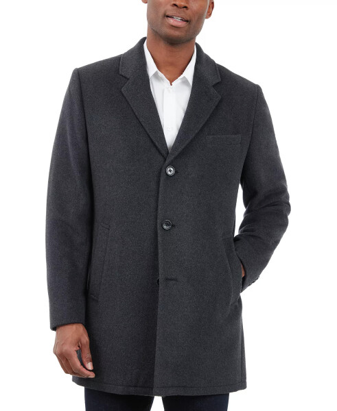 Men's Wool-Blend Car Coat Charcoal - 5