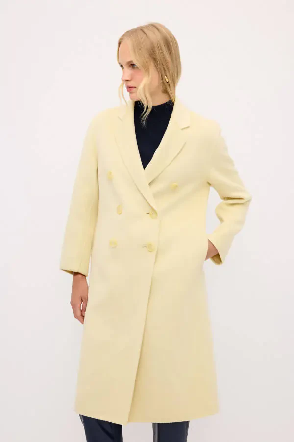 Men's Wool Blend Overcoat With Collar - 4