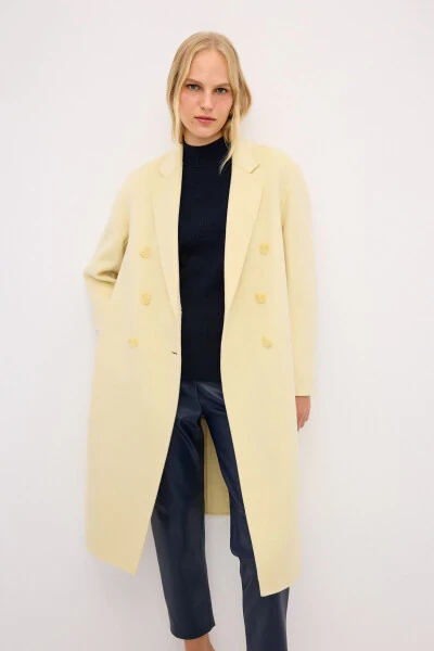 Men's Wool Blend Overcoat With Collar - 5