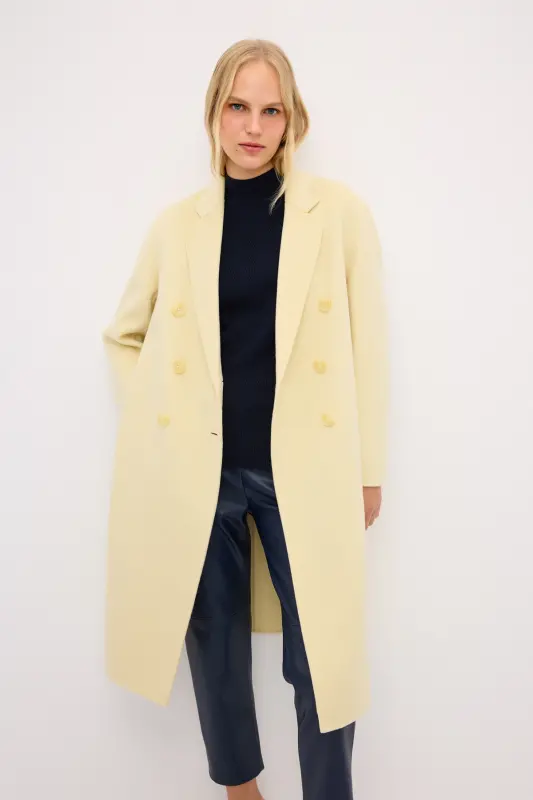 Men's Wool Blend Overcoat With Collar - 4