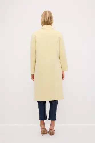 Men's Wool Blend Overcoat With Collar - 6