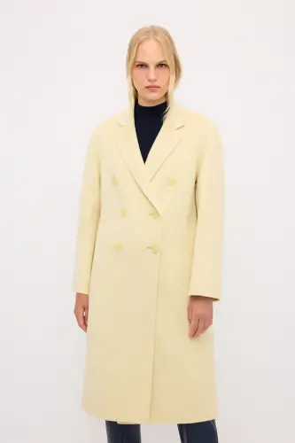 Men's Wool Blend Overcoat With Collar - 8