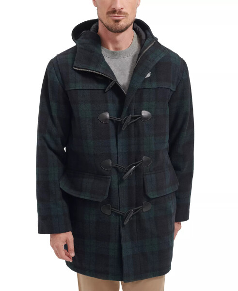 Men's Wool Blend Toggle Jacket Plaid(Multi) - 1