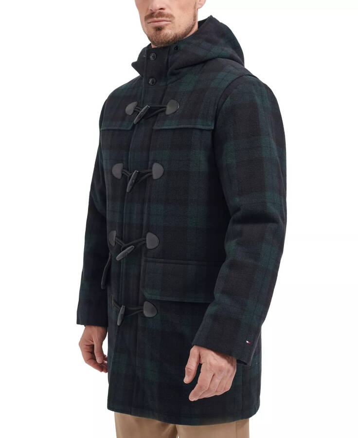 Men's Wool Blend Toggle Jacket Plaid(Multi) - 2