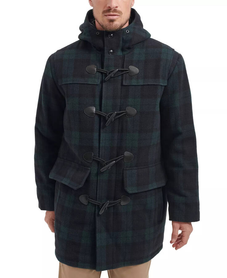 Men's Wool Blend Toggle Jacket Plaid(Multi) - 4