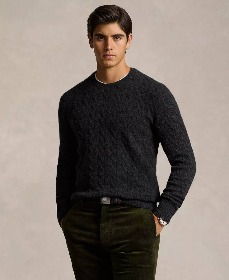 Men's Wool-CasModazoneere Cable-Knit Sweater Dark Granite Hthr - 6