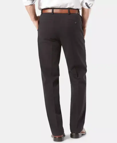 Men's Workday Smart 360 Flex Classic Fit Khaki Stretch Pants-Black - 5