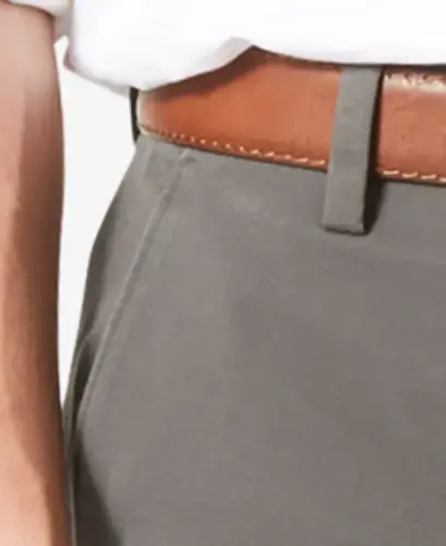 Men's Workday Smart 360 Flex Classic Fit Khaki Stretch Pants-Dark Gray - 3