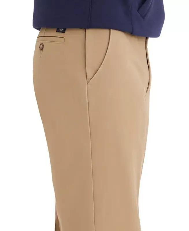 Men's Workday Smart 360 Flex Classic Fit Khaki Stretch Pants-New British Khaki - 2