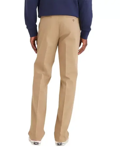 Men's Workday Smart 360 Flex Classic Fit Khaki Stretch Pants-New British Khaki - 3