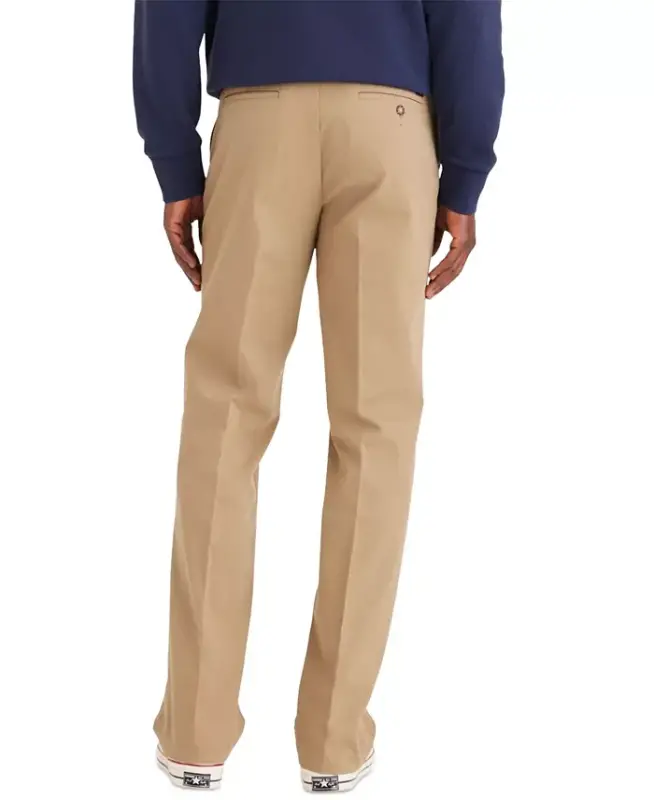 Men's Workday Smart 360 Flex Classic Fit Khaki Stretch Pants-New British Khaki - 3
