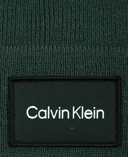 Men's Woven Logo Patch Beanie Dark Seaweed - 2