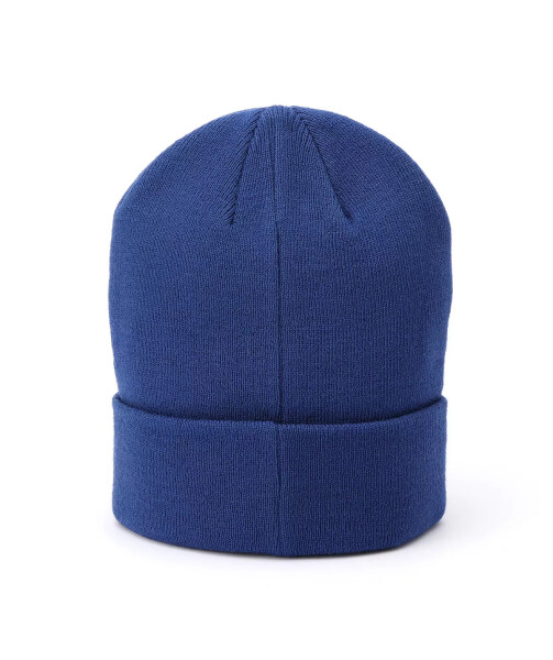 Men's Woven Logo Patch Beanie Mazarine Blue - 3