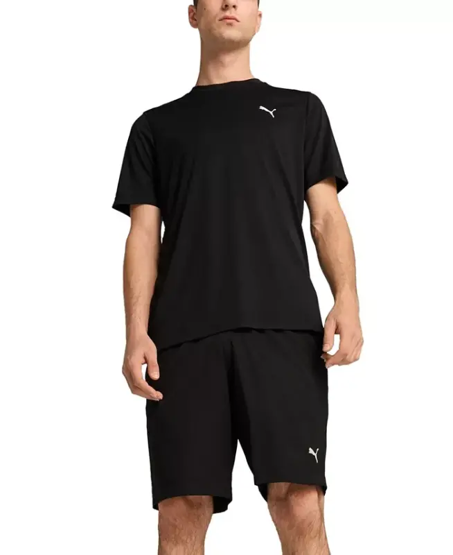 Men's Woven Logo Shorts-Black - 2