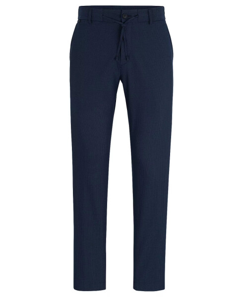 Men's Wrinkle-Resistant Slim-Fit Trousers Dark Blue - 3