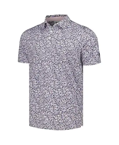 Men's x Arnold Palmer Collection White Arnold Palmer Invitational Mixer Polo Shirt-White - 3