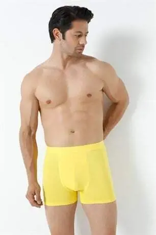Men's Yellow Bamboo Boxer Shorts 3-Pack - 12