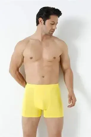 Men's Yellow Bamboo Boxer Shorts 3-Pack - 3