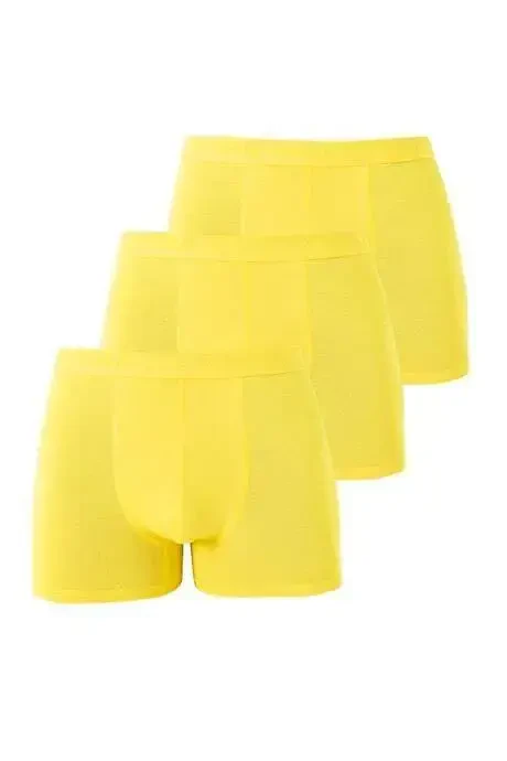 Men's Yellow Bamboo Boxer Shorts 3-Pack - 4