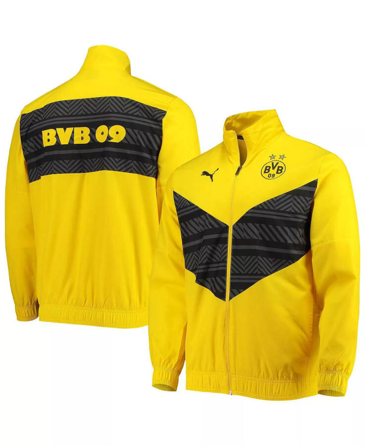 Men's Yellow Borussia Dortmund 2022/23 Pre-Match Full-Zip Jacket Yellow - 1