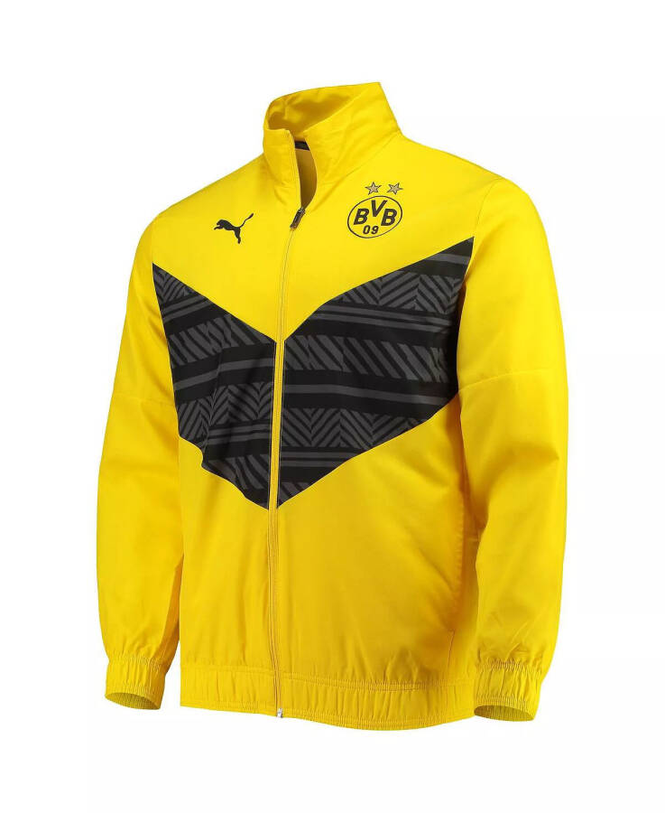 Men's Yellow Borussia Dortmund 2022/23 Pre-Match Full-Zip Jacket Yellow - 3