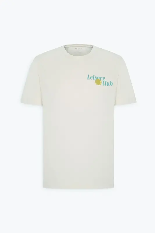 Men's Yellow Standard Fit Regular Fit 100% Cotton Soft Touch Printed Crew Neck T-Shirt - 9