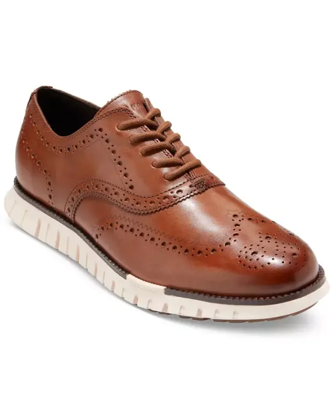 Men's ZERØGRAND Remastered Lace-Up Wingtip Oxford Shoes - 1