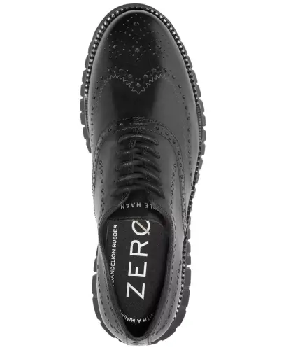 Men's ZERØGRAND Remastered Lace-Up Wingtip Oxford Shoes - Black/black - 5