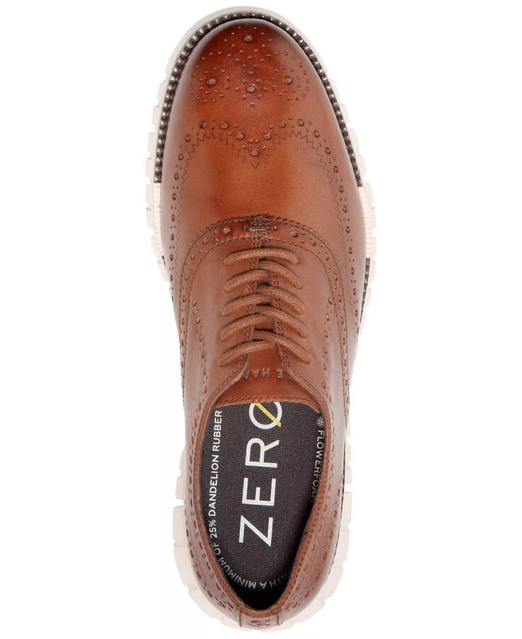 Men's ZERØGRAND Remastered Lace-Up Wingtip Oxford Shoes Ch British Tan/ivory - 5