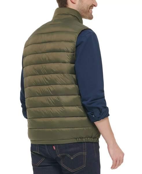 Men's Zip-Front Puffer Vest Army Green - 2