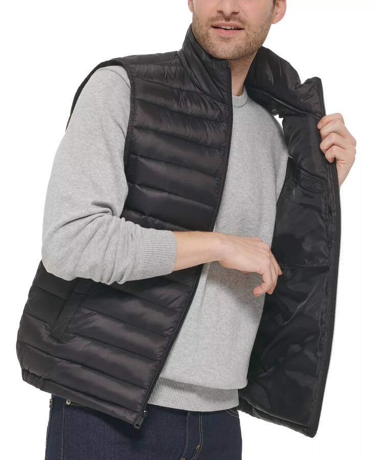 Men's Zip-Front Puffer Vest Black - 4