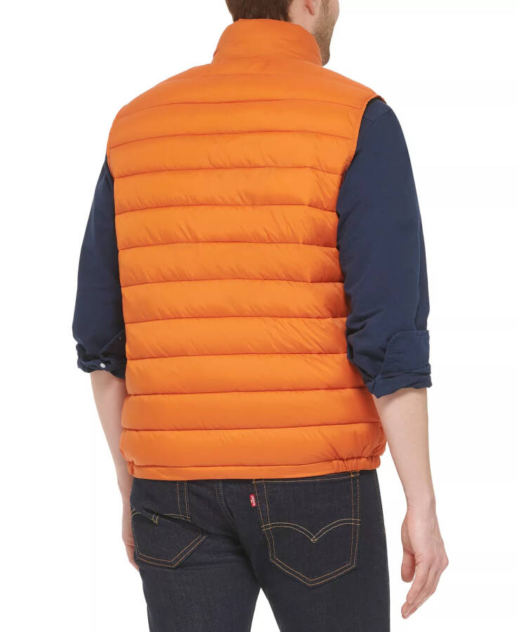 Men's Zip-Front Puffer Vest Burnt Orange - 2