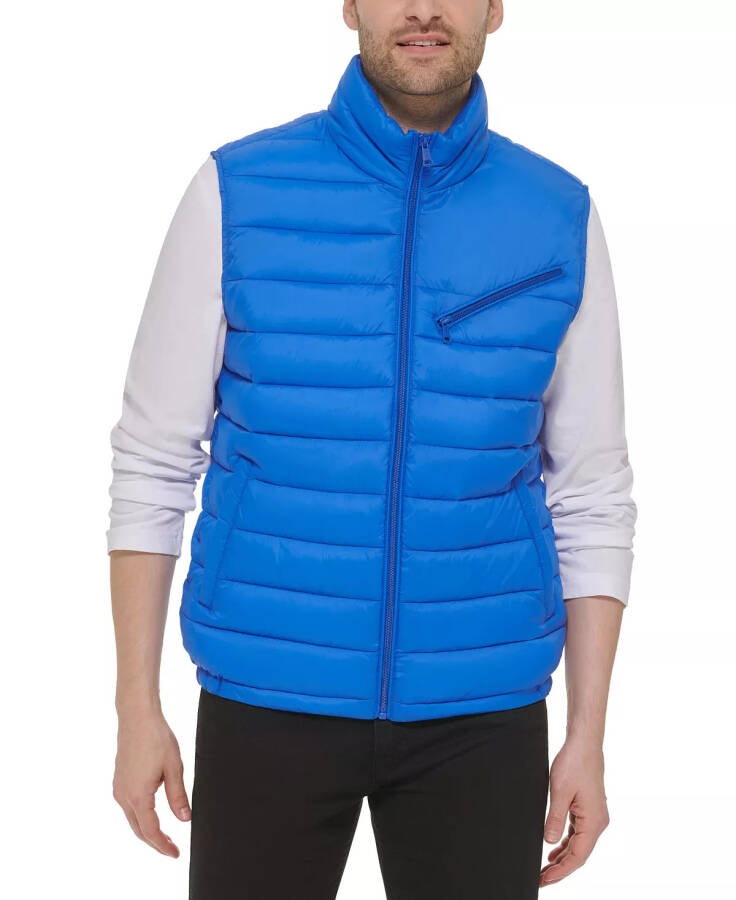 Men's Zip-Front Puffer Vest Cobalt - 1