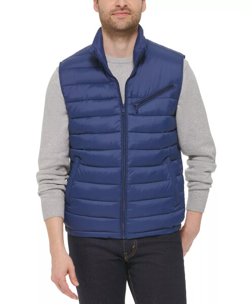 Men's Zip-Front Puffer Vest Navy - 1