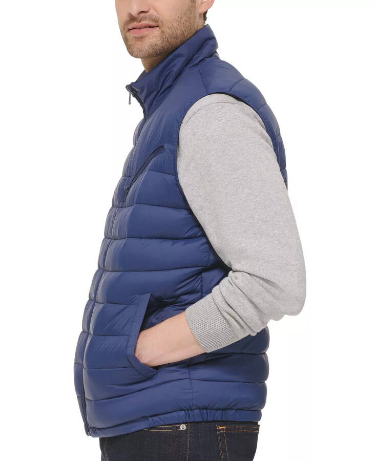 Men's Zip-Front Puffer Vest Navy - 3