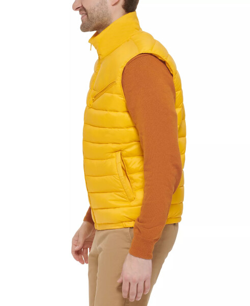 Men's Zip-Front Puffer Vest Yellow - 3