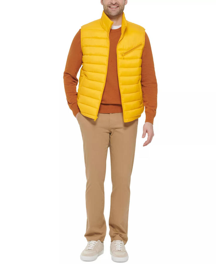 Men's Zip-Front Puffer Vest Yellow - 4