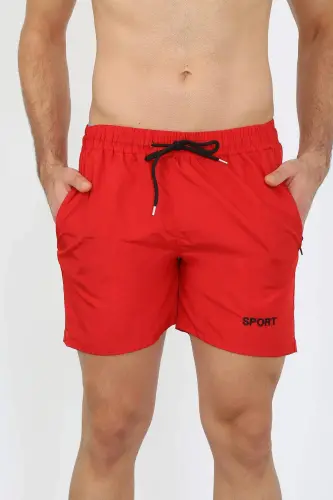 Men's Zip Pocket Boardshorts Red 27485 - 21