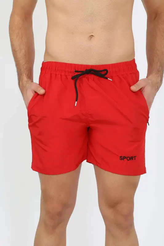 Men's Zip Pocket Boardshorts Red 27485 - 21
