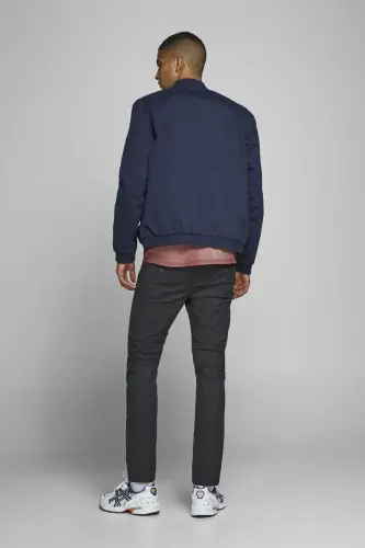 Men's Zip-Up Bomber Jacket - 12165203 - BS-Navy Blazer - 4
