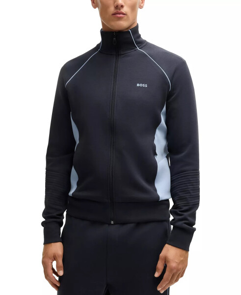 Men's Zip-Up Sweatshirt Dark Blue - 1