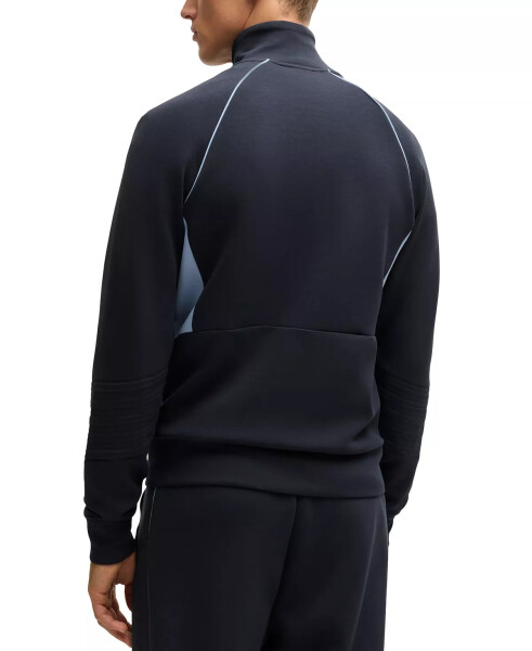 Men's Zip-Up Sweatshirt Dark Blue - 4