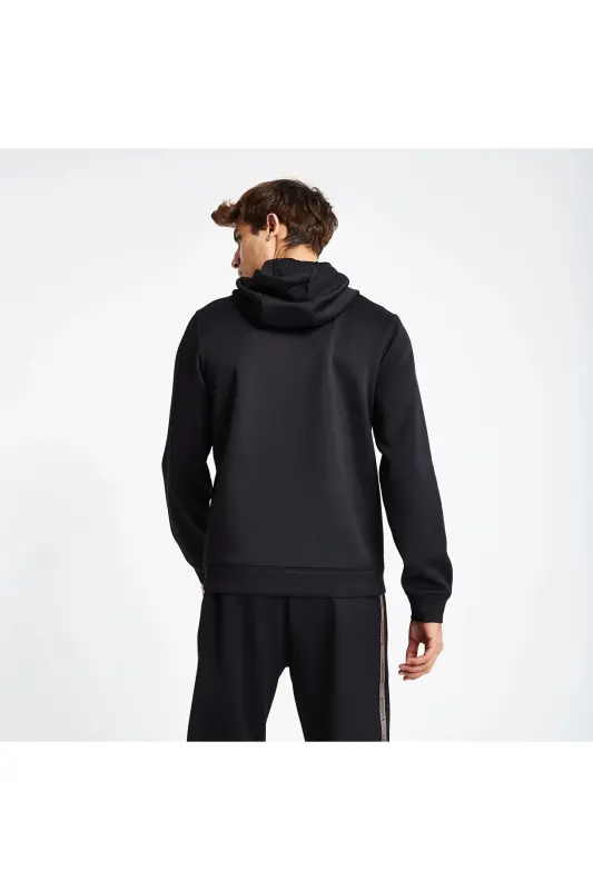 Men's Zippered Hoodie 24N-1128 24NTES001128-Black - 4