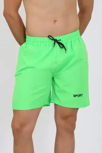Men's Zippered Pocket Cargo Beach Shorts (Pistachio) 27485 - BÜYÜKBEDENIZ (1)